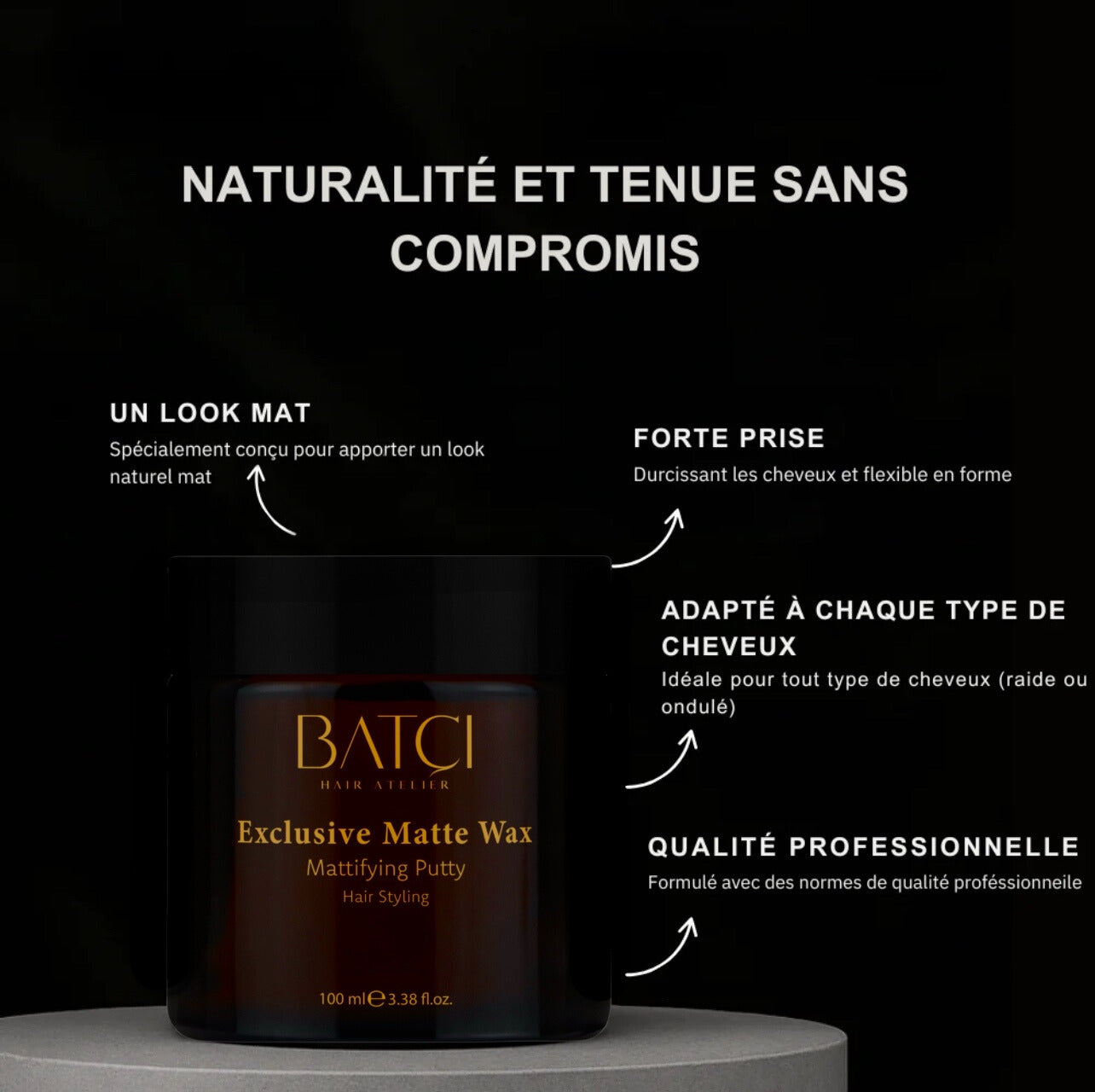 CIRE COIFFANTE MATE - FIXATION FORTE & EFFET NATUREL 100 ML