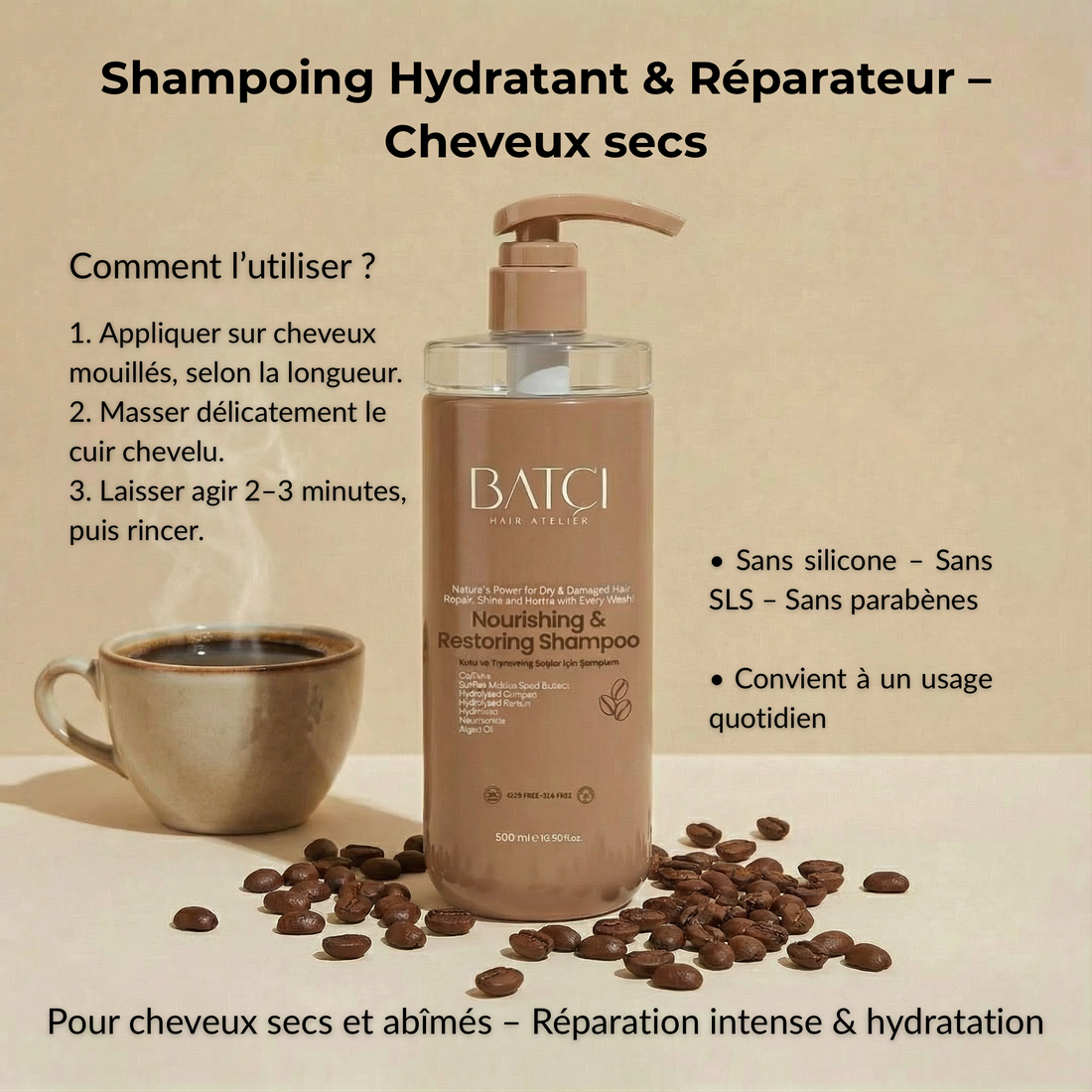 SHAMPOING NOURISSANT & RÉPARATEUR - 500 ML
